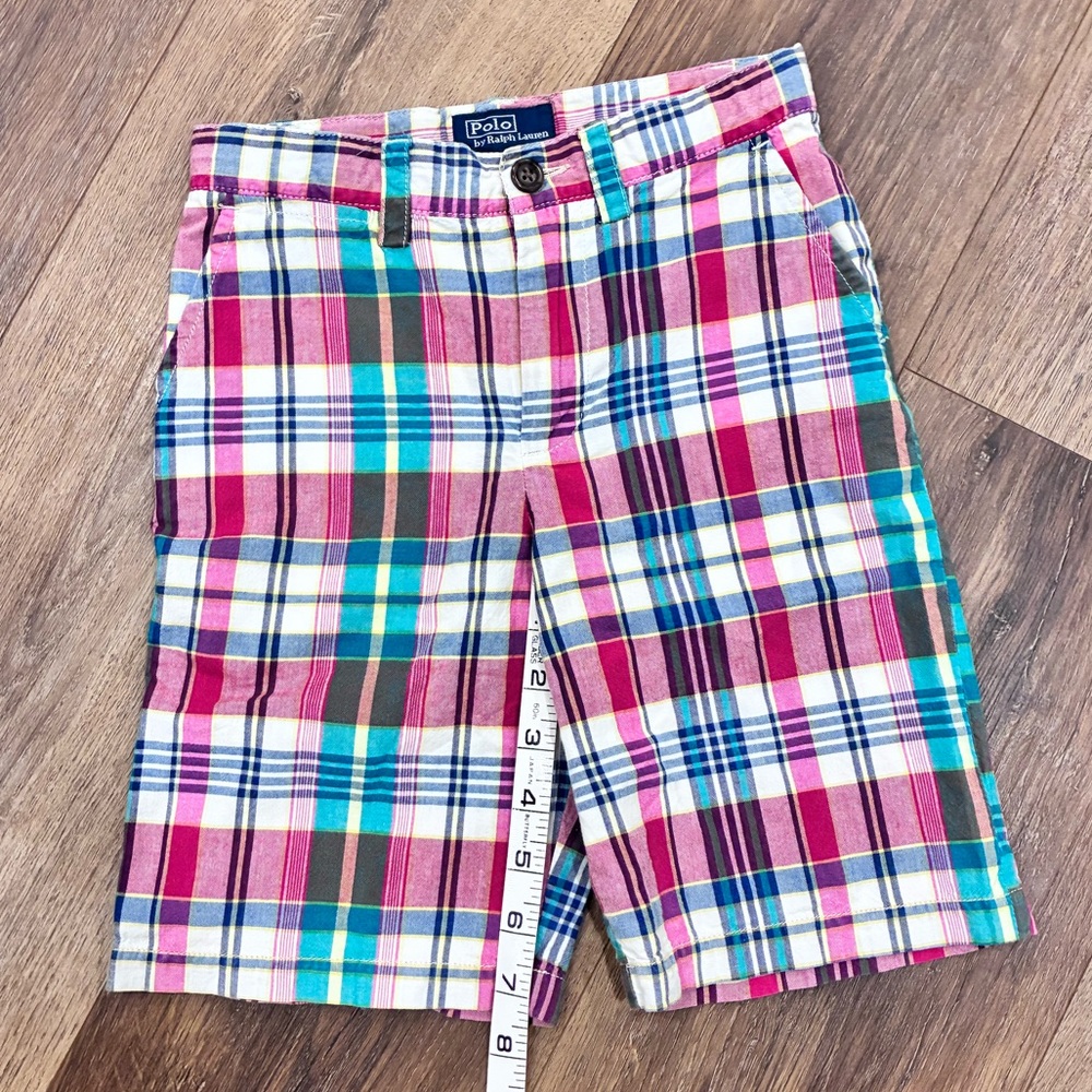 Ralph Lauren Plaid Shorts Adjustable Size 7 Boy - Picture 5 of 11